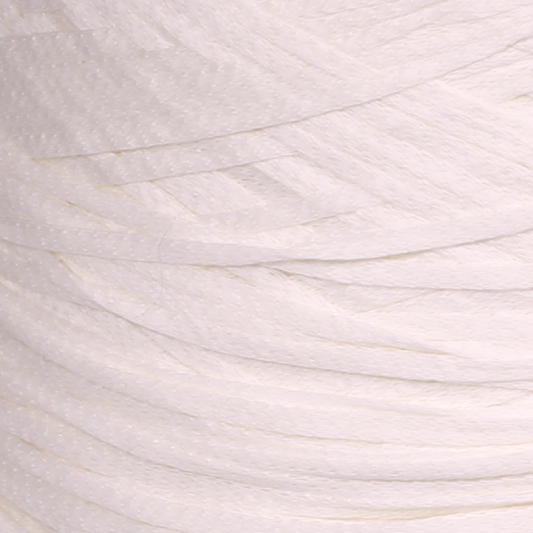 Monet col.01, white, cotton ribbon yarn on cone