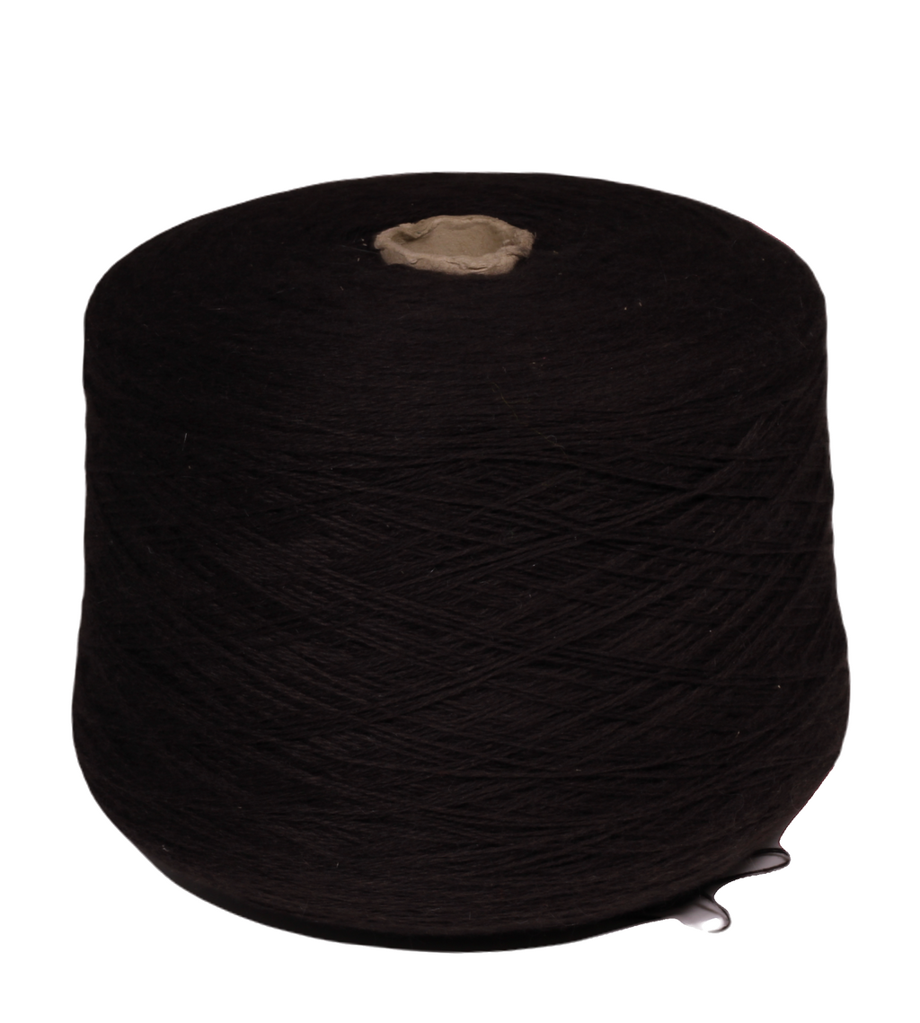 Elegance yarn with angora and cahmere c. dark brown, cone yarn