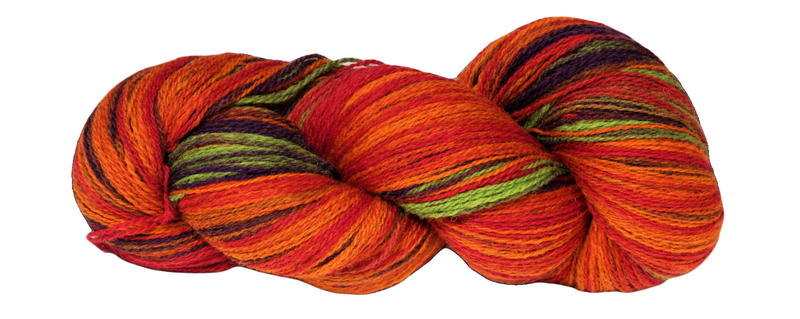 Artistic 2 ply multicolored woolyarn from Estonia c. carnival