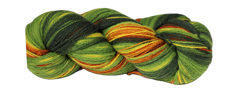 Artistic 2 ply multicolored woolyarn from Estonia c. autumn