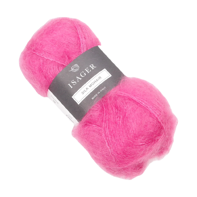 Isager silk mohari c. 19 hot pink
