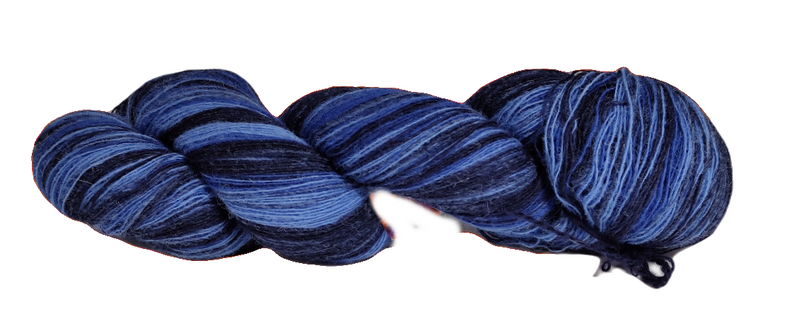 Artistic 1 ply Estonian lambwool c.blue with black