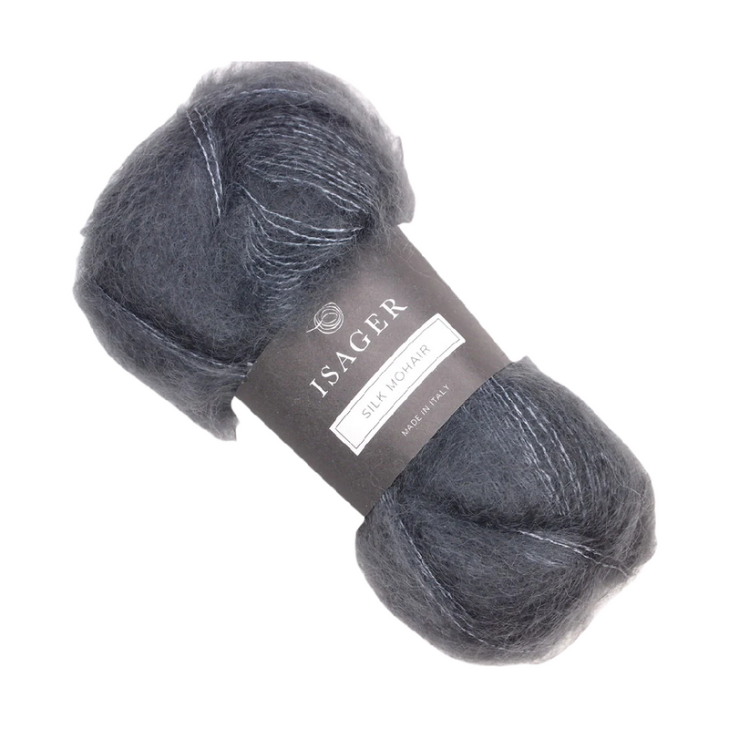 Isager silk mohari c.047 dark grey