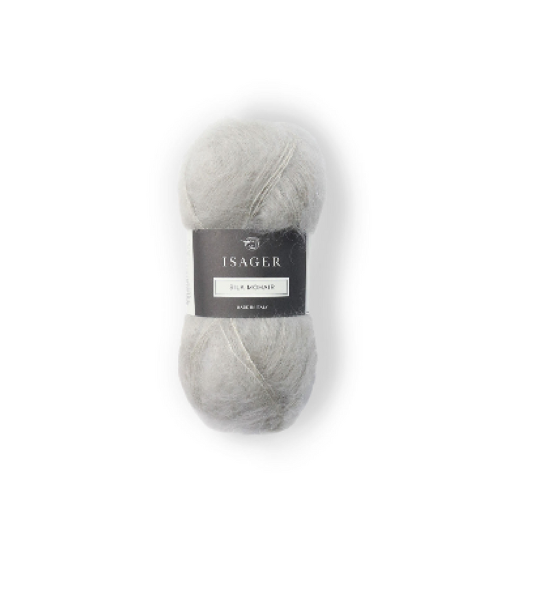Isager silk mohari c.2S grey