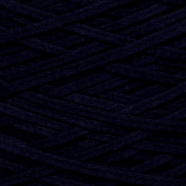 Monet col.5R7, ink blue, cotton ribbon yarn on cone