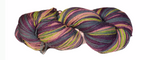 Artistic 2 ply multicolored wool yarn from Estonia c..green with lilac and pink