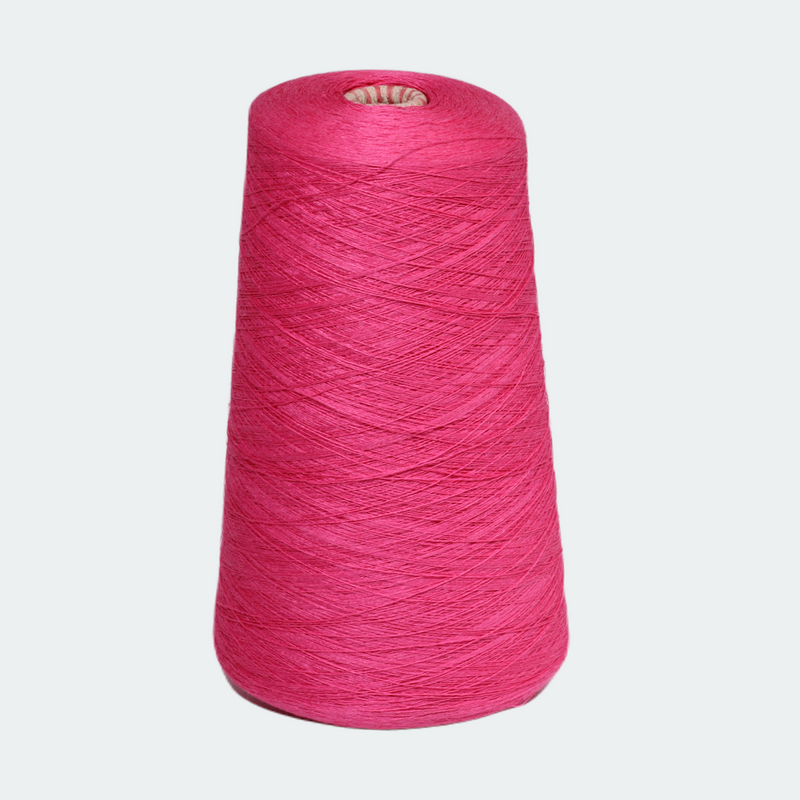 Flax  linen yarn on cone c.E46 fuxia