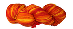 Artistic 2 ply multicolored wool yarn from Estonia c. flame