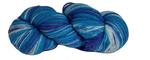 Artistic 2 ply multicolored wool yarn from Estonia c.turqoise blue art