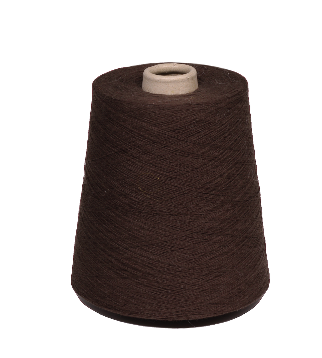 Biocolor c.moro dark brown,ecological cotton yarn, on cone