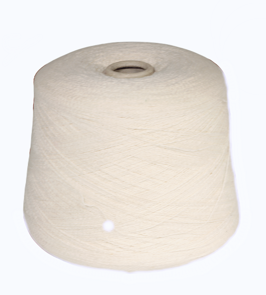 Elegante white lace yarn with cotton