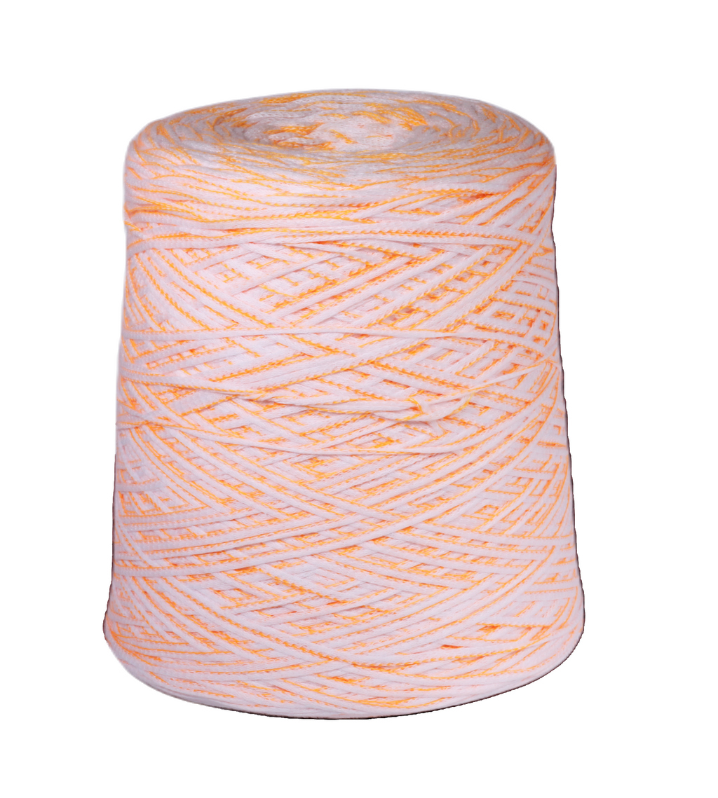 Fluo cotton yarn with polyester