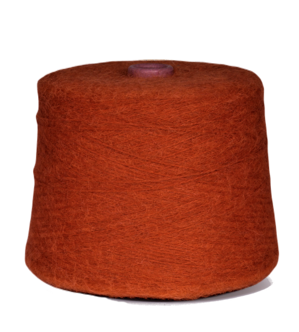 Houston yarn with wool and alpaca c.8CN orange cone yarn