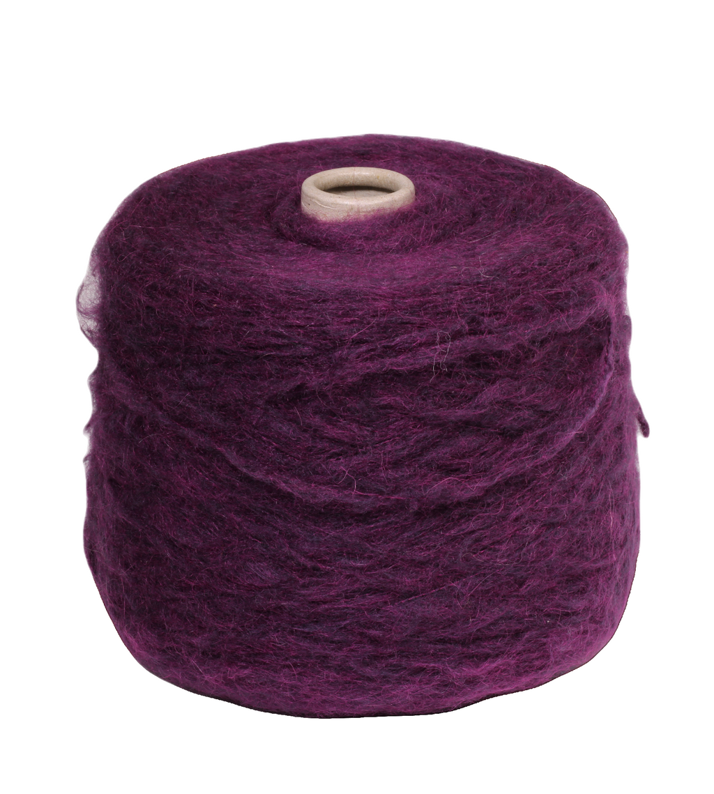 Lisa yarn with mohair c.25150 violet yarn on cone