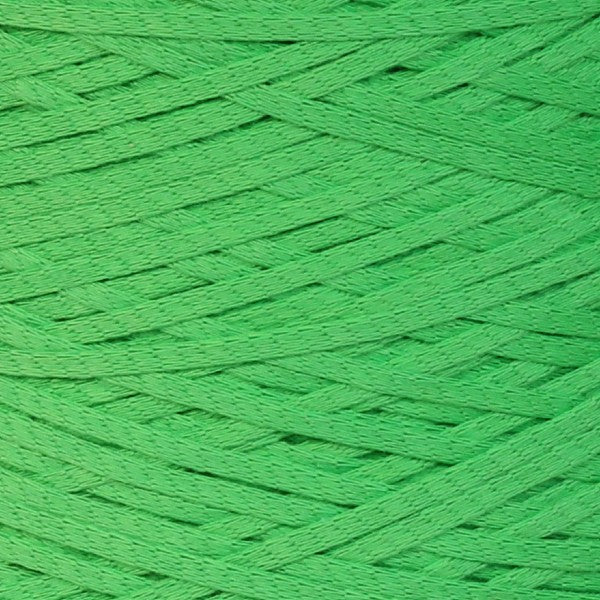 Monet col.SB5, green, cotton ribbon yarn on cone