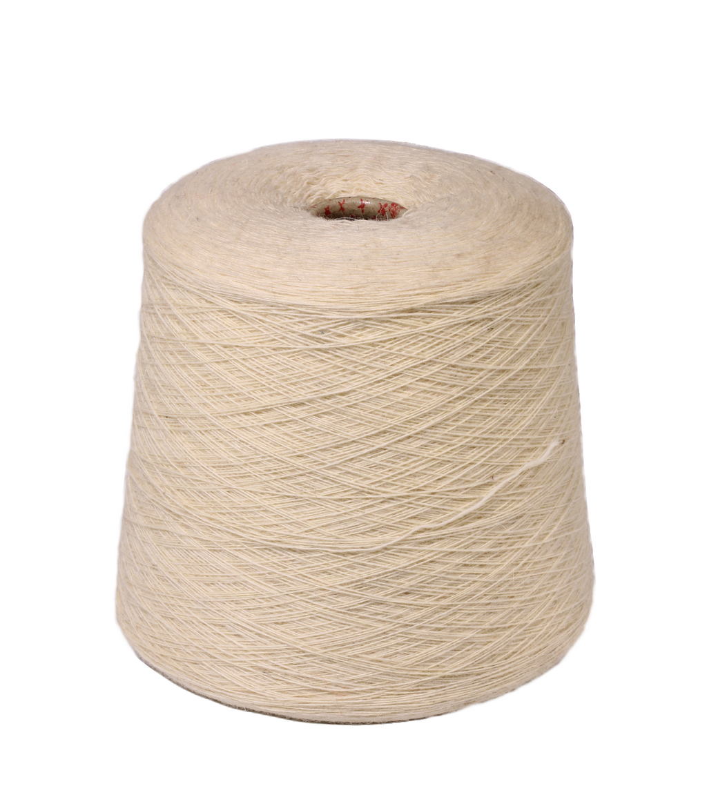 Shetland wool 1-ply,col.ecru,natural white cone yarn