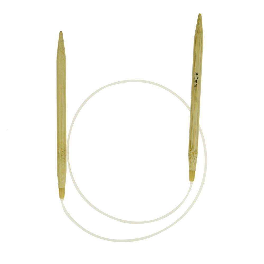Bamboo circular knitting needles in different sizes