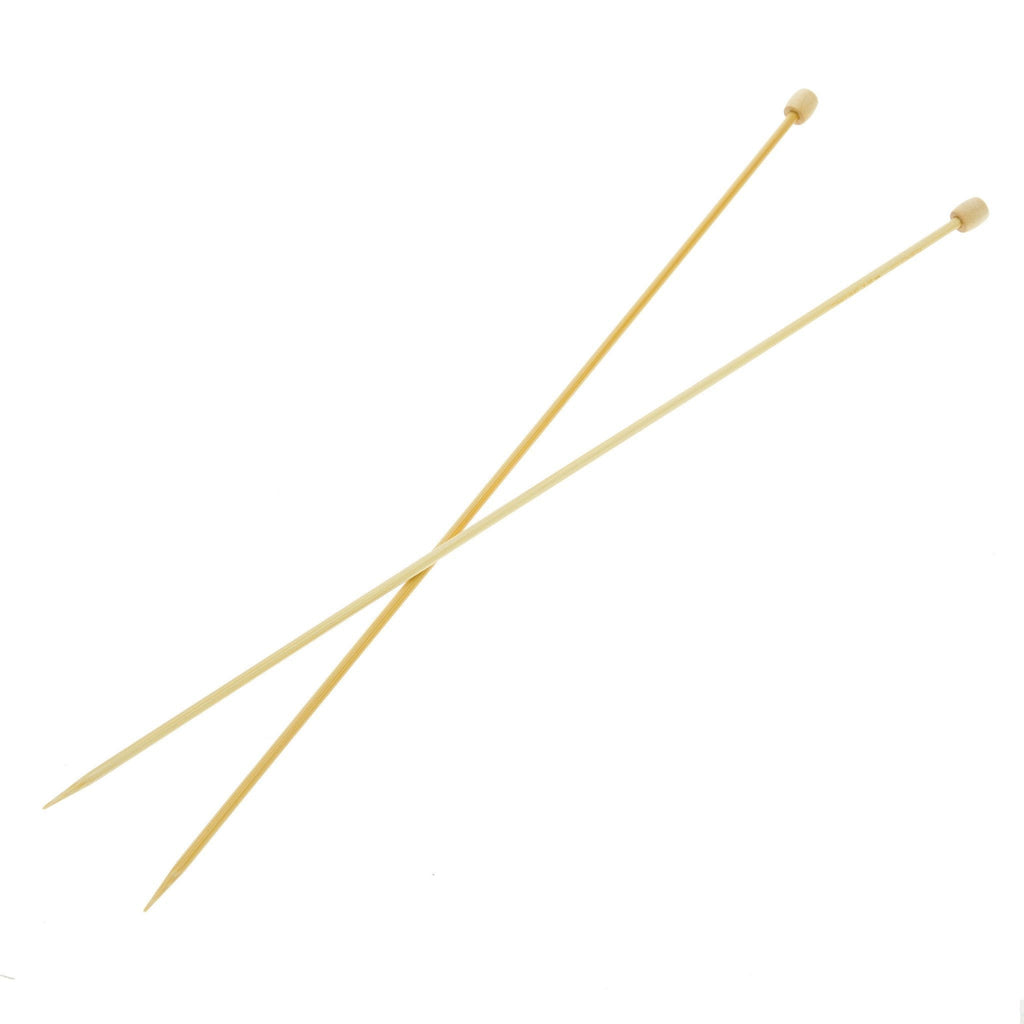 Single pointed Bamboo knitting needles 30 cm