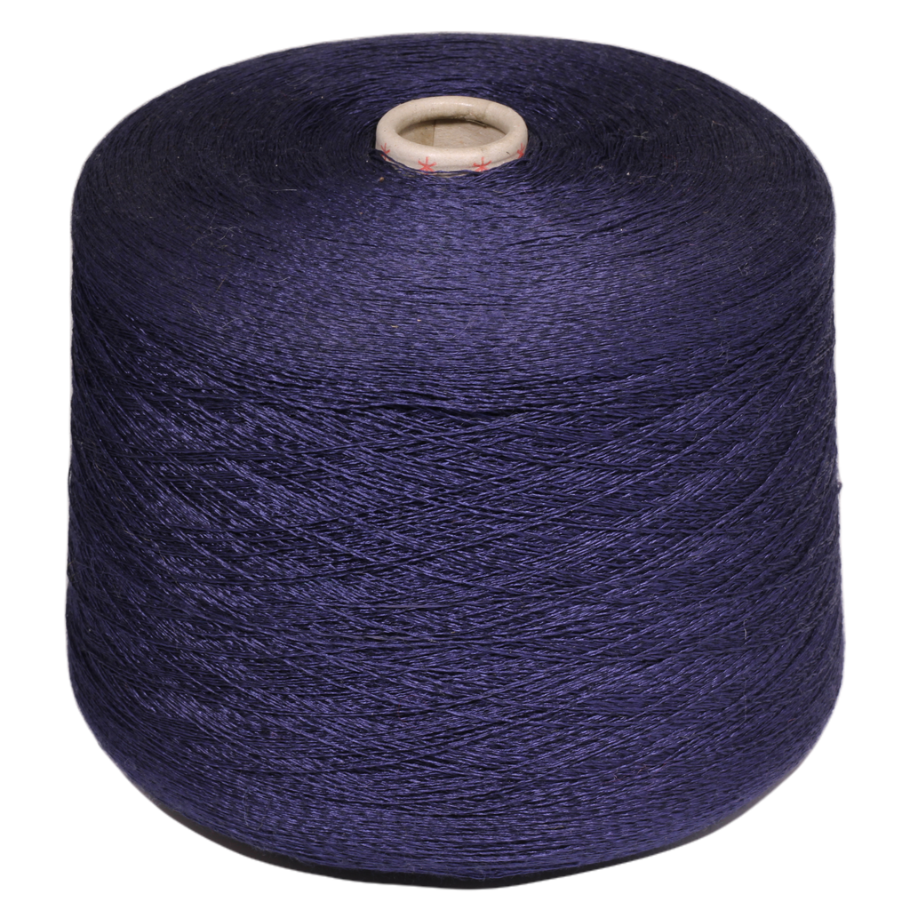 Carmen cotton yarn with viscose, col.marine, cone yarn