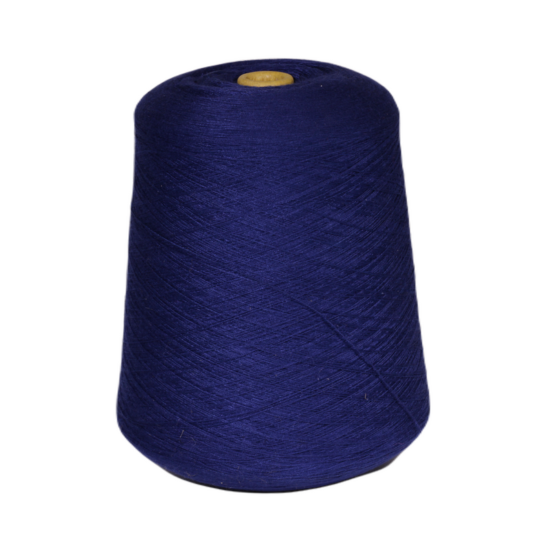 Cream viscose yarn royal blue c.5R6 - yarn on cone