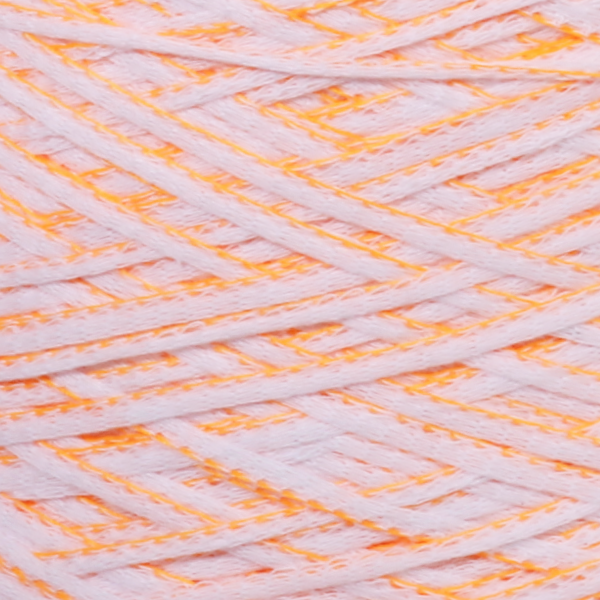 Fluo cotton yarn with polyester c.2241 white with orange