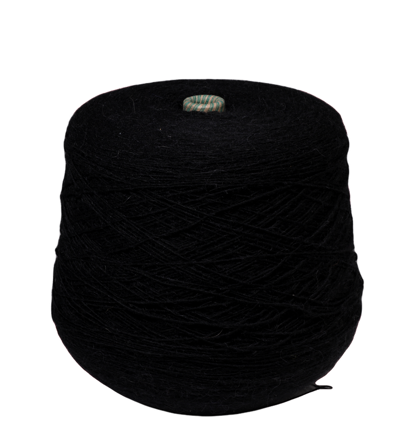 Harlem alpaca yarn c.099,black, cone yarn