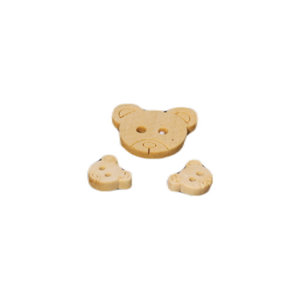Wood Little Bear Two Holes button