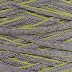 Othello cotton tape yarn c.7513 grey with  fluorescent  thread