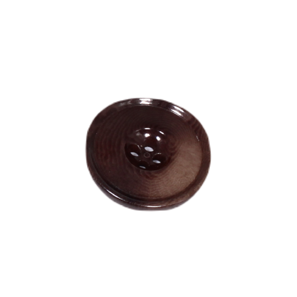 Shiny brown 4 hole button