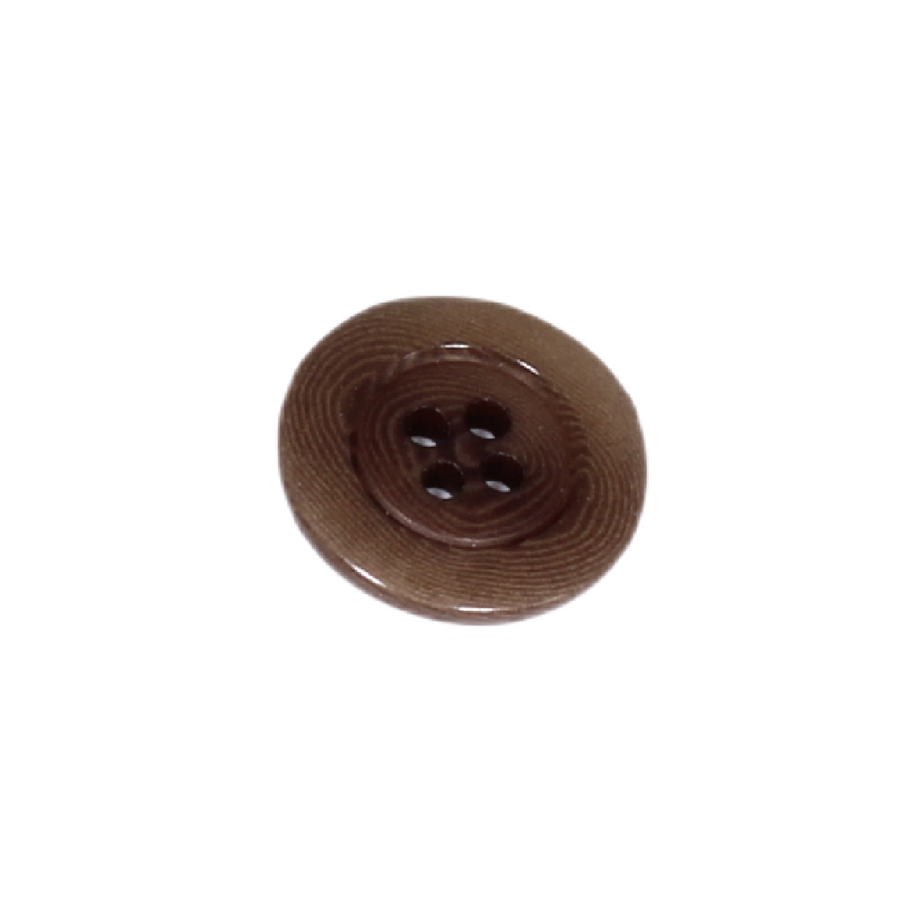 Brown melange 4 hole button
