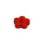 Flower-shaped wooden button, with 2 holes, 12 mm, L 20
