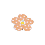 Wooden, flower shape button c. pink