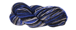 Artistic 2 ply multicolored woolyarn from Estonia c. blue black white