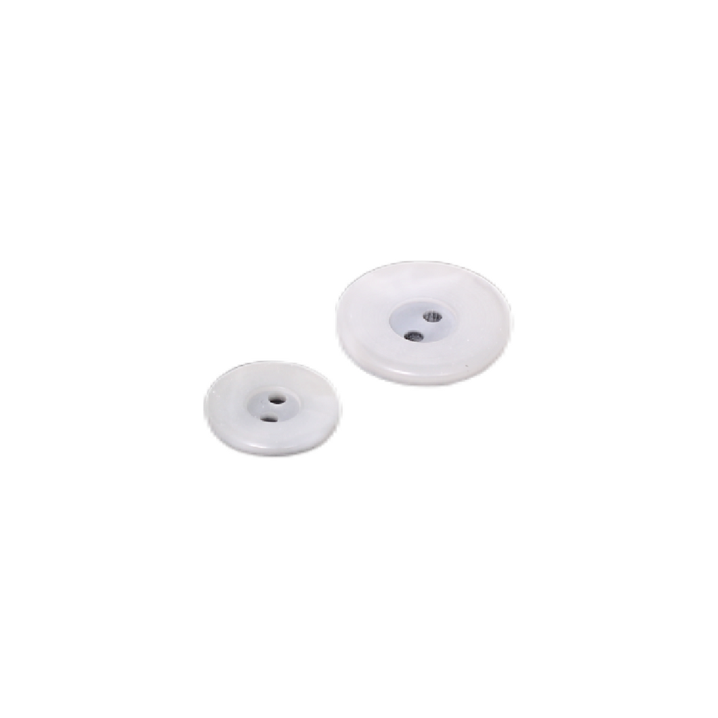 Shiny white 2 holes button 2 sizes